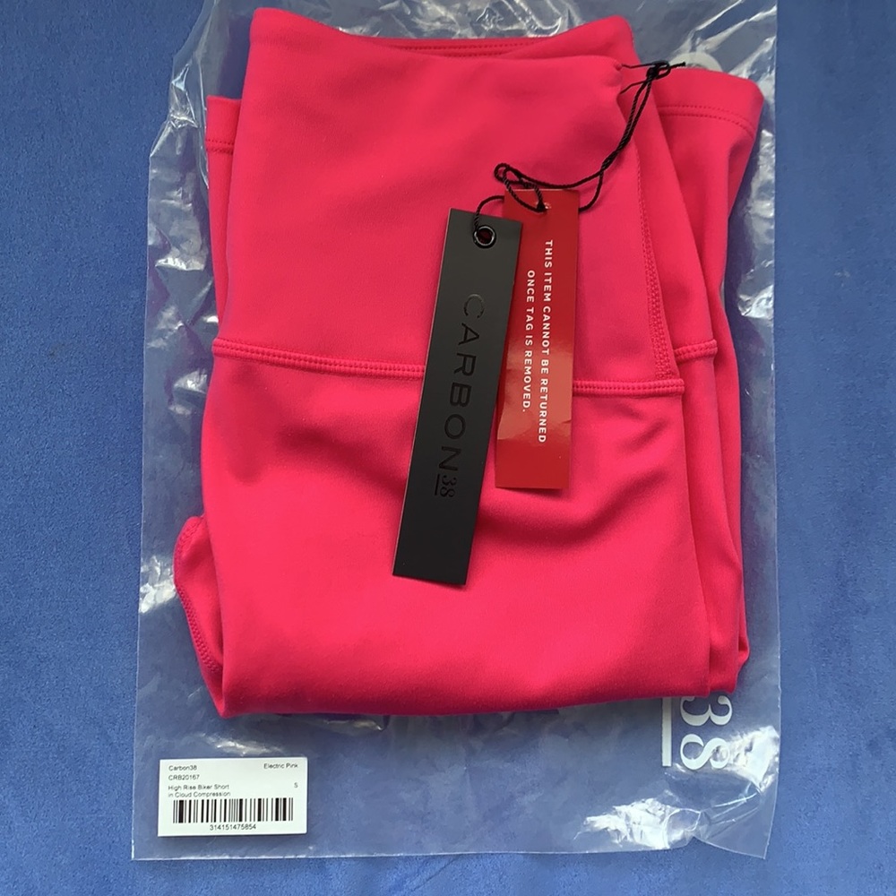 CARBON38 HIGH RISE BIKER SHORT CLOUD COMPRESSION - Picture 5 of 5